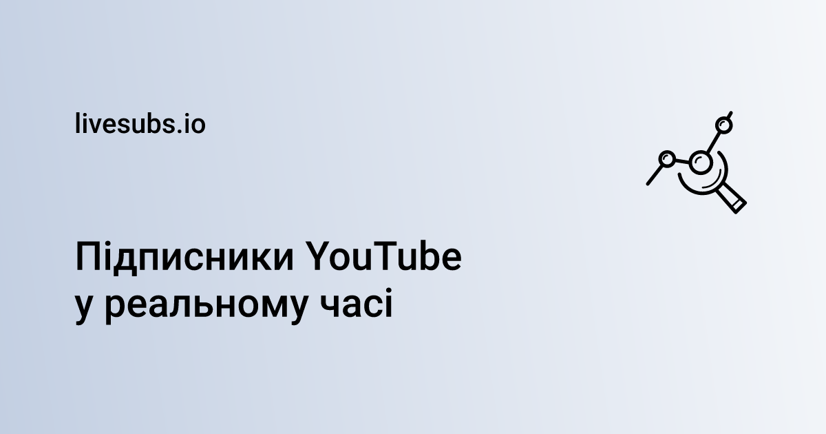 YouTube - підписники YouTube у реальному часі | Livesubs